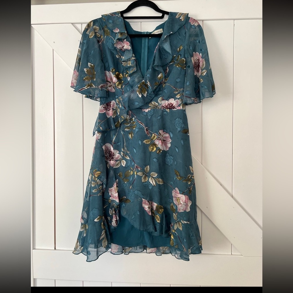 Small short blue floral dress